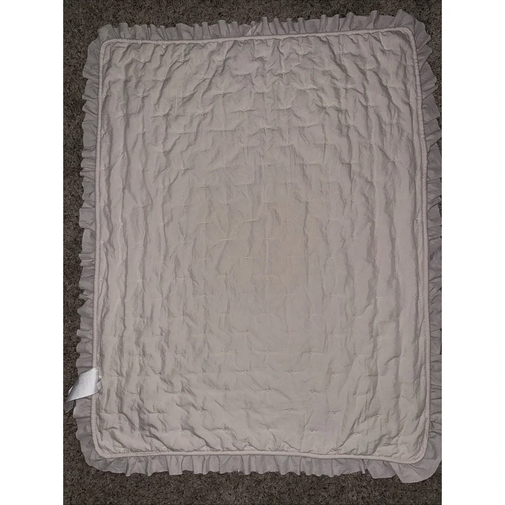 SL Home Fashions Infant Girl's Solid Dusty Rose Quilt Comforter 30